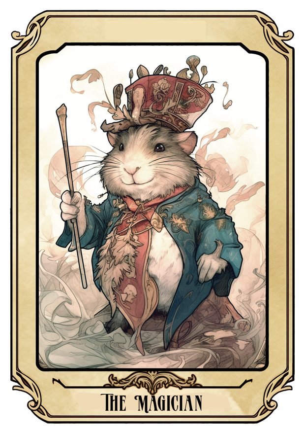 The Magician, a Tarot Pigs card