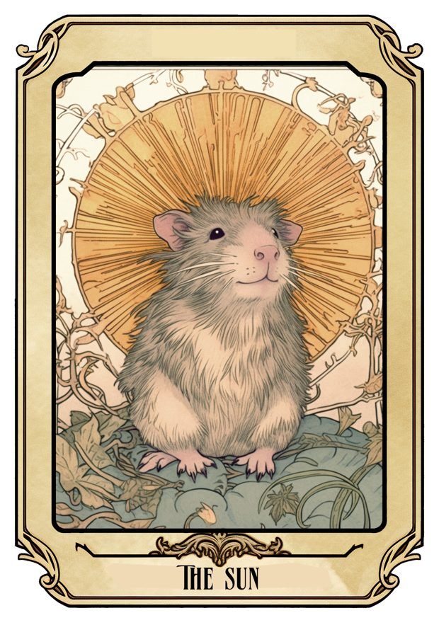 The Sun, a Tarot Pigs card